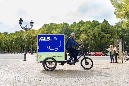 Driver riding an ebike in a park
