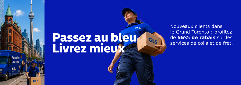 Les nouveaux clients GLS bénéficient d’une réduction de 55 % sur les services d’expédition de colis et de fret.