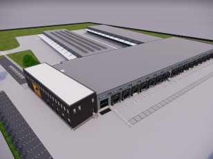 an artist impression of GLS-depot Wijchen