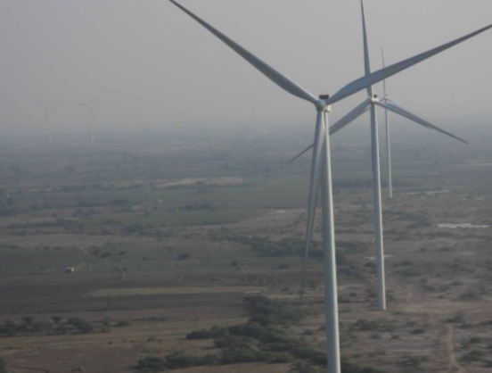 Windmolens in Bhatel, India