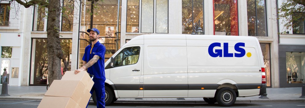 photo of a deliveryman with the van in the background