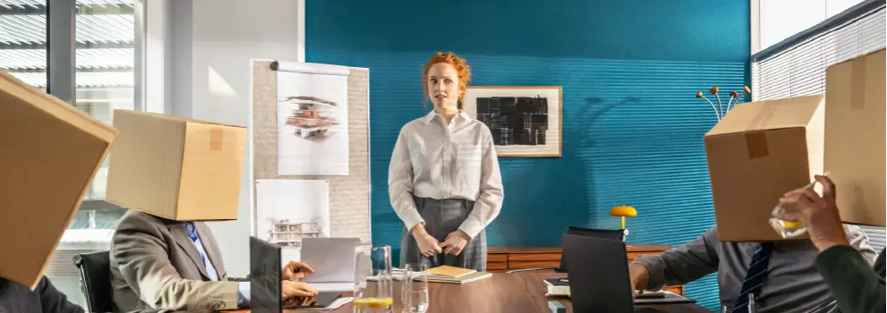 Woman on meeting